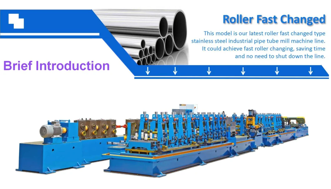 Roller Quickly Change Type Tube Mill Line Steel Pipe Making Machine Price Ss Pipe Welding Machines Flexible Duct Machine