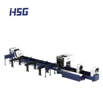Kanalstahl/Winkeleisen/Sonderformstahl-Laserschneider CNC-Faserlaserschneidemaschine 3000 W mit Ipg/Rayucs-Stromquelle