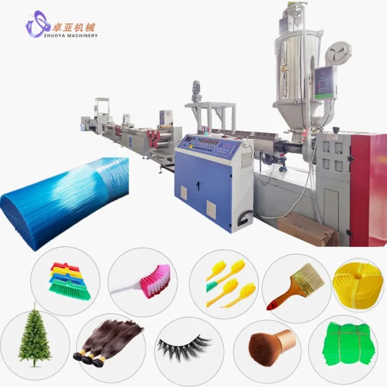 China-Kunststoff-Polyester-Pet/PP/PBT-Bürste/Besen/Synthetisches Perückenhaar/Seil-Monofilament-Ziehborstenfaser-Filament-Extrudermaschine